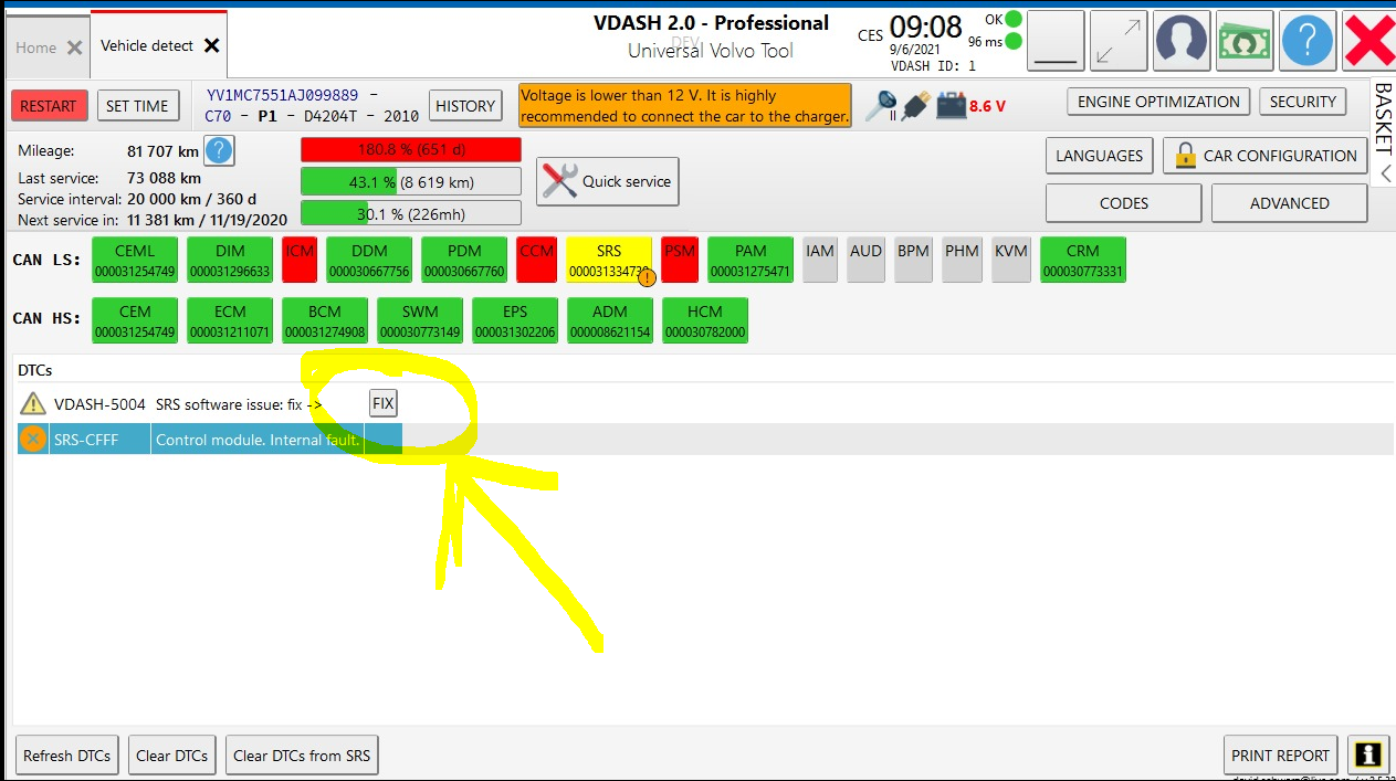 SRS-CFFF fix VDASH