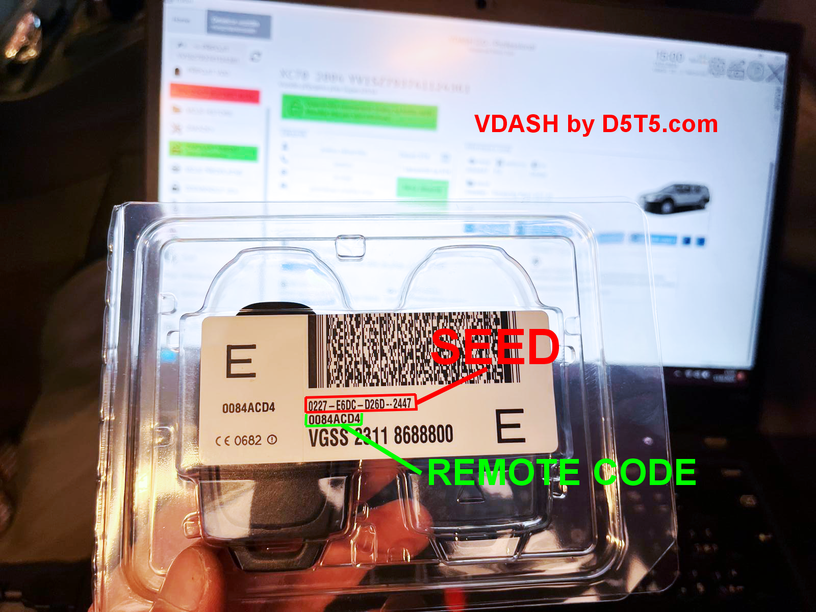 Volvo P2 remote codes