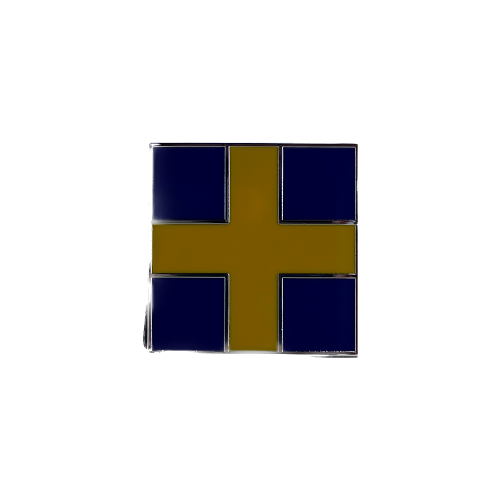 Swedish flag square badge sticker