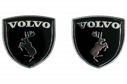 Znak / samolepka na auto - Prancing Moose - black / silver