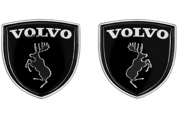 Znak / samolepka na auto - Prancing Moose - black / silver