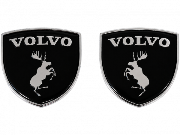 Car emblem / sticker – Prancing Moose (black / silver)