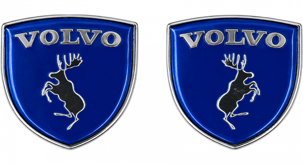 Znak / samolepka na auto - Prancing Moose - silver