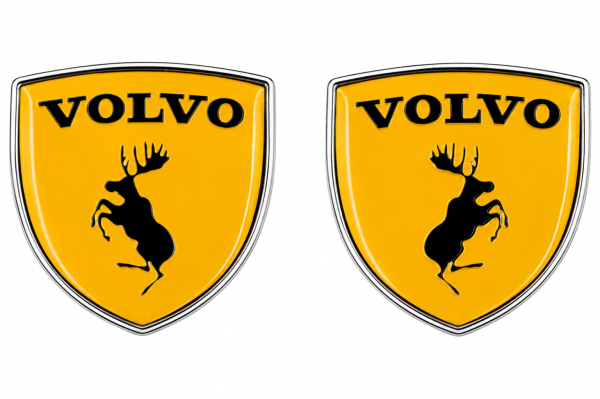 Emblem / car sticker – Prancing Moose (silver)