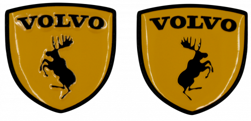 Znak / samolepka na auto - Prancing Moose - black