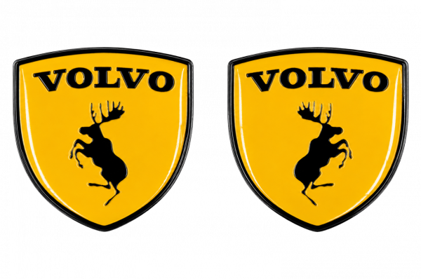 Emblem / car sticker – Prancing Moose (black)