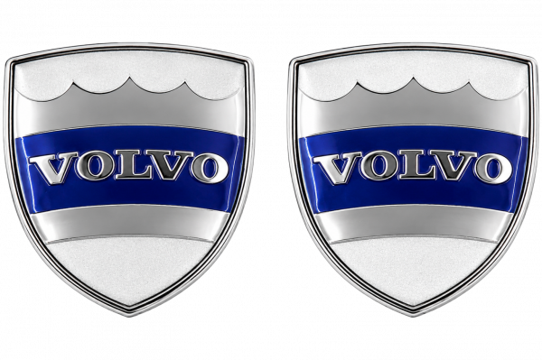 Volvo znak / samolepka na auto – štítový design (modrá)
