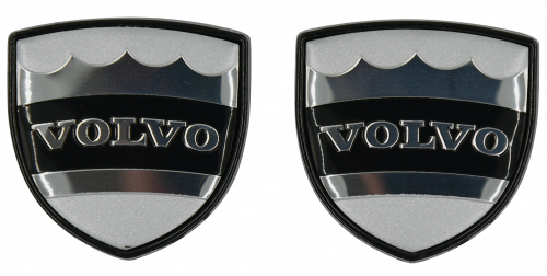 Volvo znak / samolepka na auto – štítový design (černá)