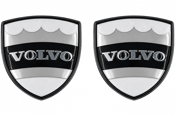 Volvo znak / samolepka na auto – štítový design (černá)