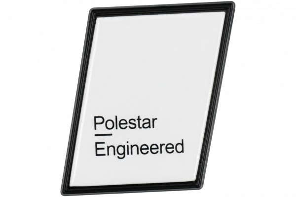 Polestar Engineered trunk sticker - white - black