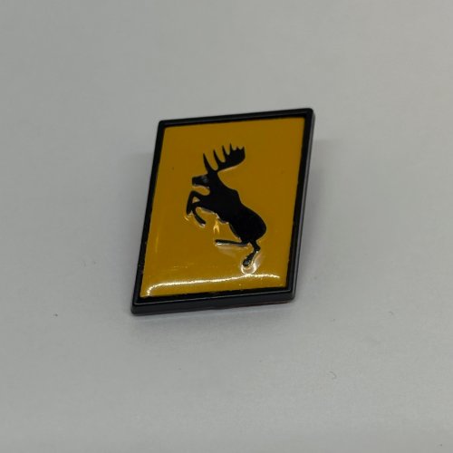 Prancing moose trunk sticker - yellow - black
