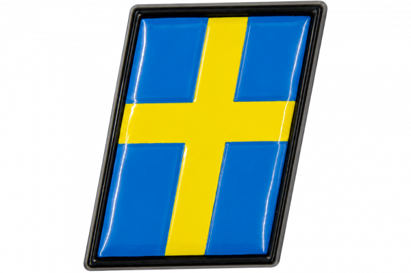 Swedish flag trunk sticker - black