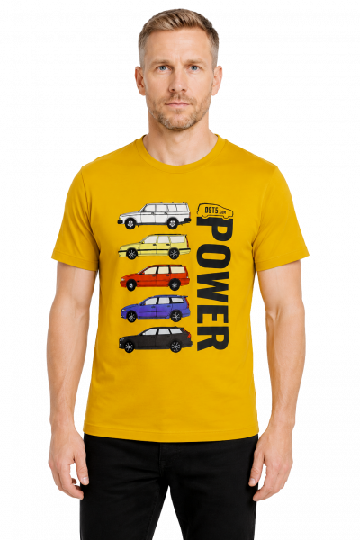 Pánské tričko Volvo Wagon POWER - Žlutá
