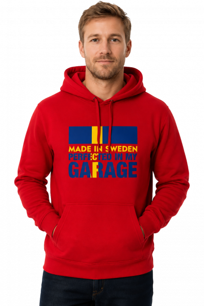 Mikina červená - Made in Sweden perfected in my garage